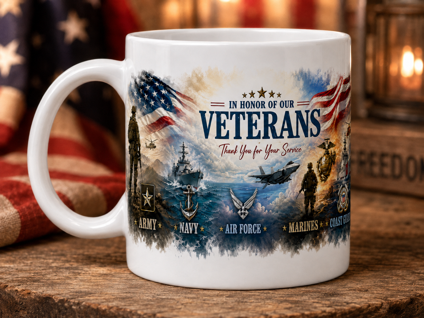 In Honor of Our Veterans mug, opposite side